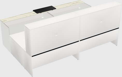 Shared one sided u-shaped reception desk