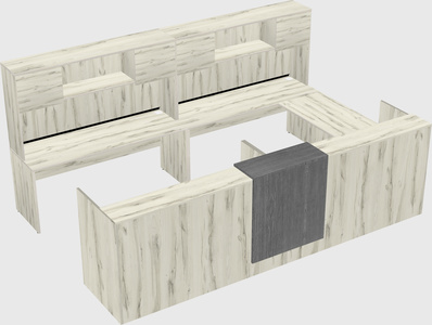 Shared one sided u-shaped reception desk