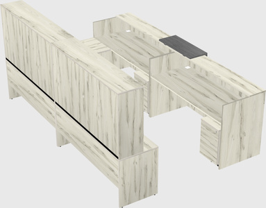 Shared one sided u-shaped reception desk
