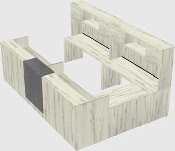 Shared one sided u-shaped reception desk