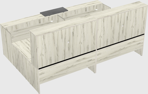 Shared one sided u-shaped reception desk