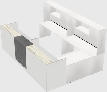 Shared one sided u-shaped reception desk