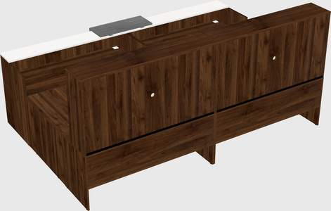 Shared one sided u-shaped reception desk