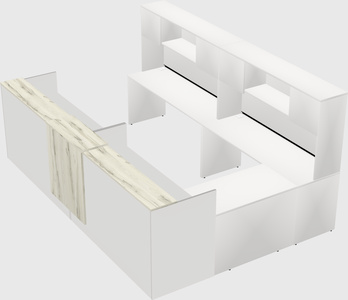 Shared one sided u-shaped reception desk