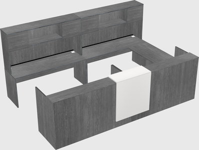 Shared one sided u-shaped reception desk