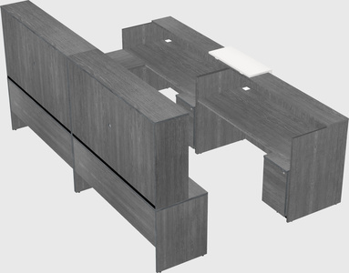 Shared one sided u-shaped reception desk