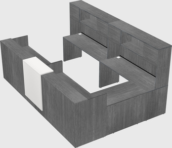 Shared one sided u-shaped reception desk