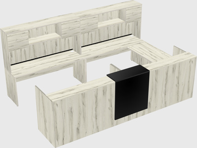 Shared one sided u-shaped reception desk