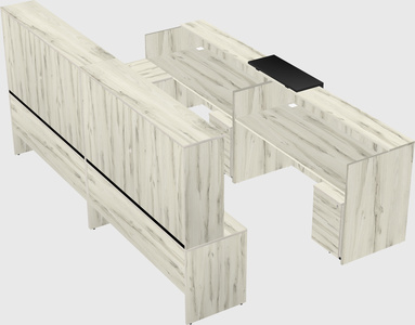 Shared one sided u-shaped reception desk