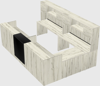 Shared one sided u-shaped reception desk