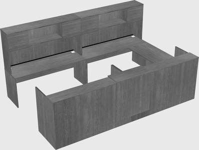 Shared one sided u-shaped reception desk