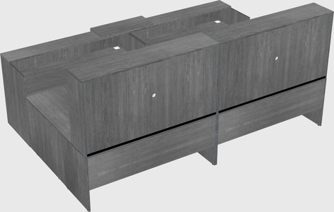 Shared one sided u-shaped reception desk