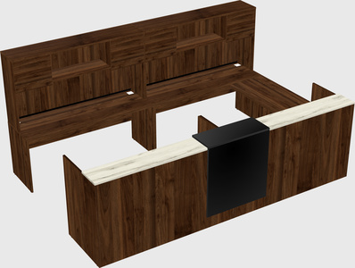 Shared one sided u-shaped reception desk