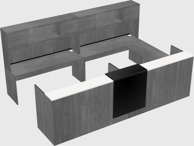 Shared one sided u-shaped reception desk