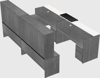 Shared one sided u-shaped reception desk