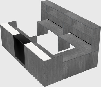Shared one sided u-shaped reception desk