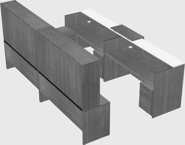 Shared one sided u-shaped reception desk