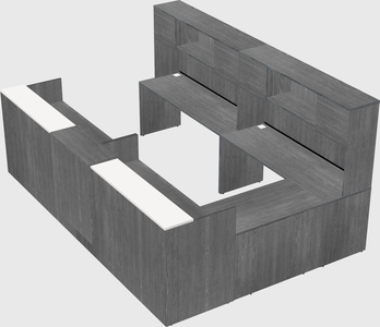 Shared one sided u-shaped reception desk
