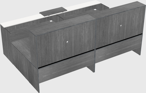 Shared one sided u-shaped reception desk