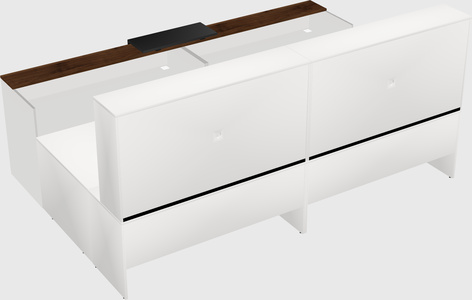 Shared one sided u-shaped reception desk