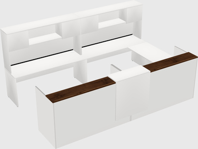 Shared one sided u-shaped reception desk