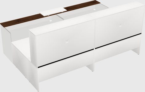Shared one sided u-shaped reception desk