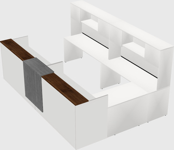 Shared one sided u-shaped reception desk