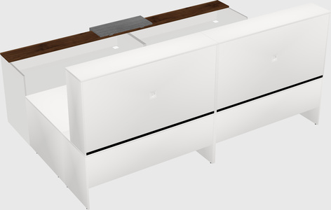 Shared one sided u-shaped reception desk