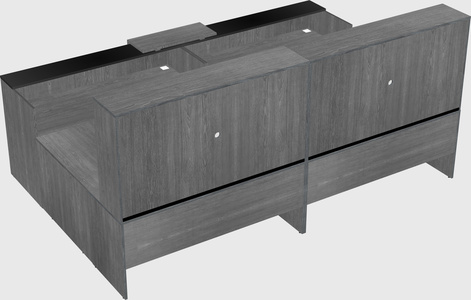 Shared one sided u-shaped reception desk