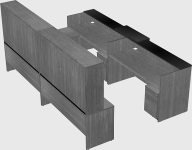 Shared one sided u-shaped reception desk
