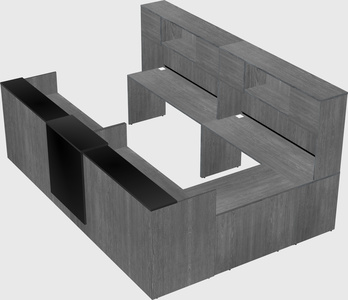 Shared one sided u-shaped reception desk