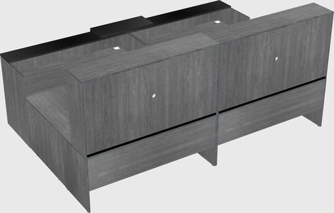 Shared one sided u-shaped reception desk