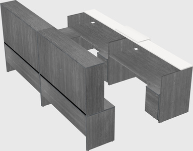 Shared one sided u-shaped reception desk