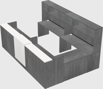 Shared one sided u-shaped reception desk