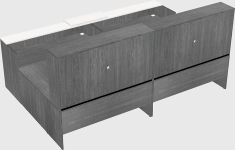 Shared one sided u-shaped reception desk