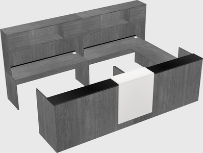 Shared one sided u-shaped reception desk
