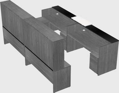 Shared one sided u-shaped reception desk