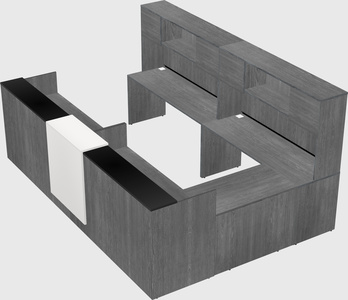 Shared one sided u-shaped reception desk