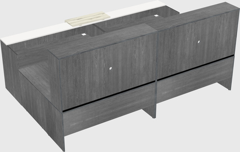 Shared one sided u-shaped reception desk