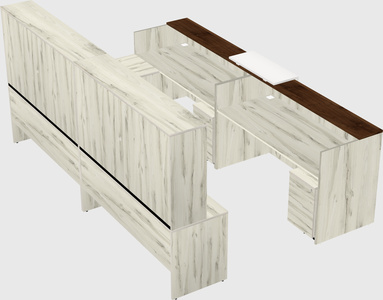 Shared one sided u-shaped reception desk