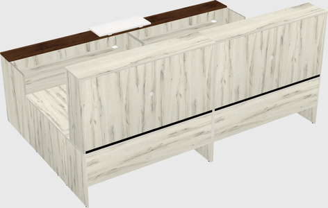 Shared one sided u-shaped reception desk