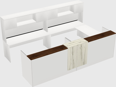 Shared one sided u-shaped reception desk