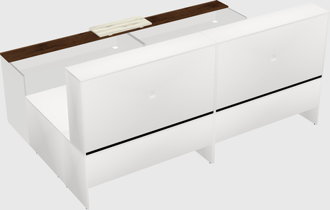 Shared one sided u-shaped reception desk