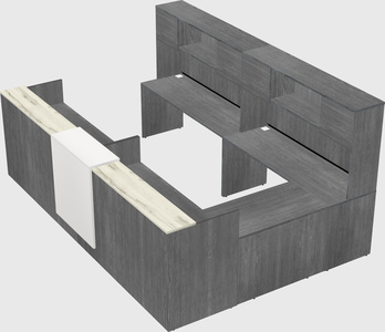 Shared one sided u-shaped reception desk