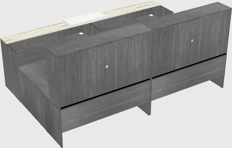 Shared one sided u-shaped reception desk