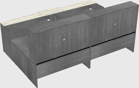 Shared one sided u-shaped reception desk