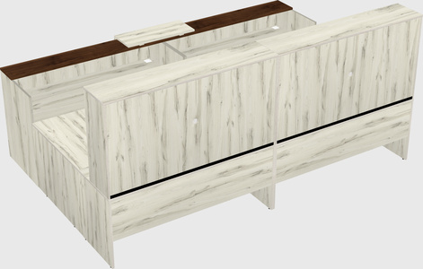 Shared one sided u-shaped reception desk