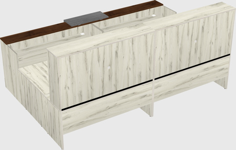 Shared one sided u-shaped reception desk