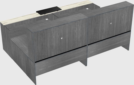 Shared one sided u-shaped reception desk
