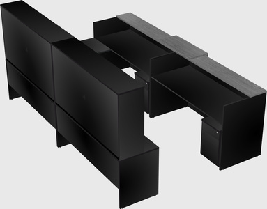 Shared one sided u-shaped reception desk